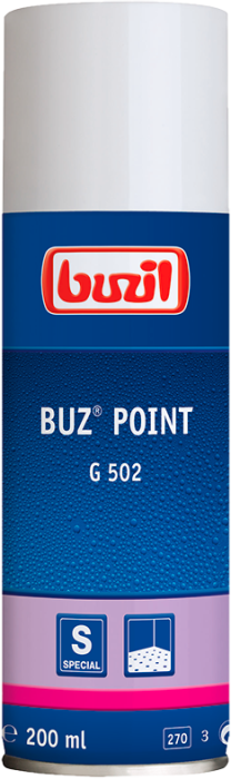 G502 Buz Point, пятновыводитель (жевательная резинка, клей, лак, смола, битум, обувной крем, масляные пятна, жир, некоторые виды чернил, маркер), Buzil (200 мл., 1 шт., Розница)