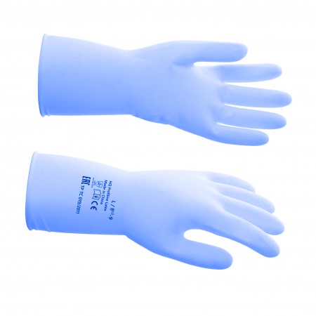 Перчатки латексные многоразовые MULTI EXPERT, HQ Profiline (синий, S)