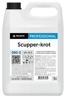 SCUPPER-KROT, средство для устранения засоров в трубах Pro-brite (5 л., 1 шт., Розница)