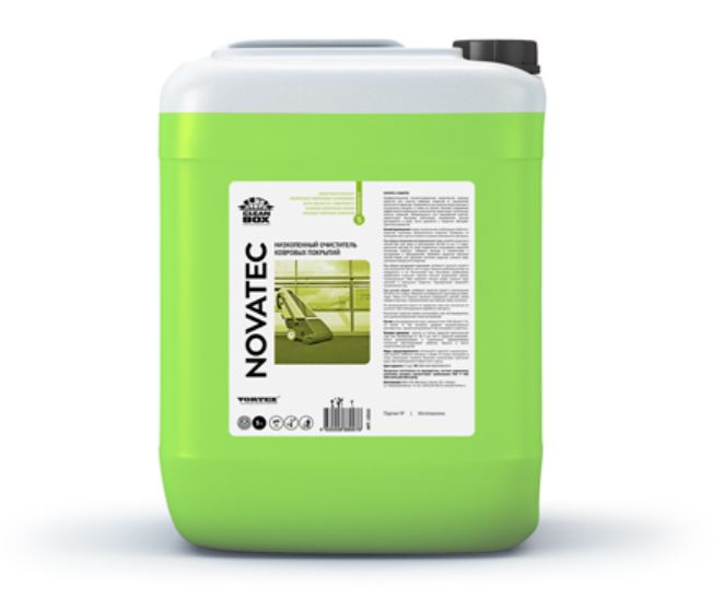 NOVATEC, низкопенный очиститель ковровых покрытий, CleanBox (5 л.)