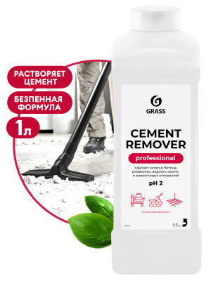 Cement Remover, Кислотное моющее средство для удаления остатков цемента, бетона, ржавых пятен, водного камня, извести, солевых отложений, и др., GRASS