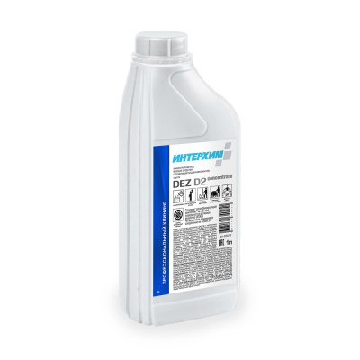 DEZ D2 concentrate, концентрированное моющее средство с дезинфицирующим эффектом на основе ЧАС, Интерхим