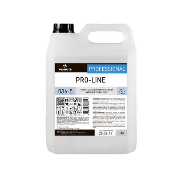 PRO-LINE, универсальный низкопенный моющий концентрат, Pro-brite (5 л., 1 шт., Розница)