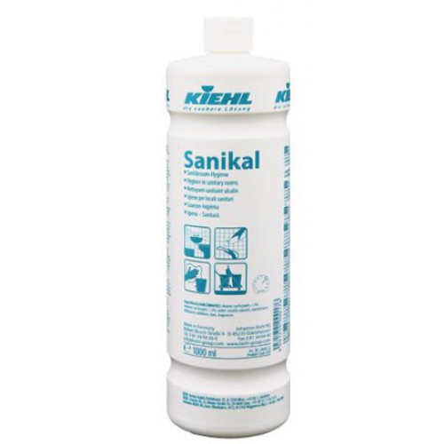 Sanikal, щелочное чистящее средство со свежим интенсивным запахом для уборки санитарных помещений,  KIEHL (1 л., 1 шт., Розница)