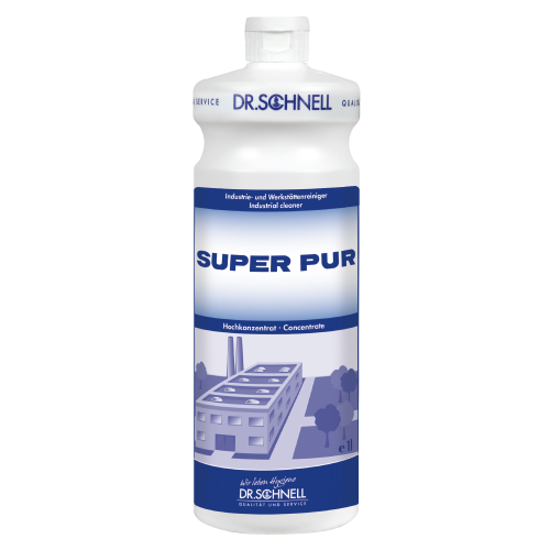 SUPER PUR, сильнощелочное средство моющее средство для промышленных помещений, Dr.Schnell (1 л., 1 шт., Розница)