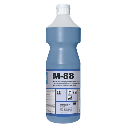 M-88, сильный очиститель для очистки машин и оборудования на промышленных предприятиях, Pramol (1 л., 1 шт., Розница)