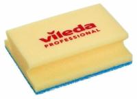 Губка Деликатная с мягким абразивом для бережной очистки любых санитарных зон, включая ванные, синий абразив, Vileda