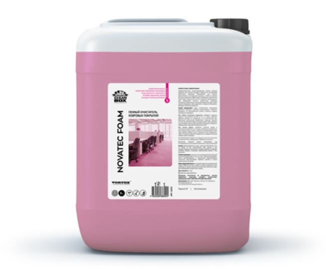 NOVATEC FOAM, пенный очиститель ковровых покрытий, CleanBox (5 л., 1 шт., Розница)