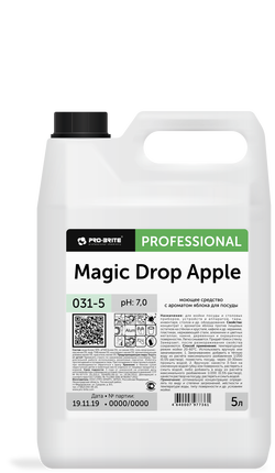 MAGIC DROP, средство для ручного мытья посуды, Pro-brite (5 л., яблоко, 1 шт., Розница)