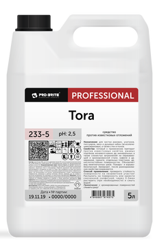 TORA, моющее средство для туалетов, ванных и душевых, готовый к применению препарат, Pro-brite (5 л., 1 шт., Розница)