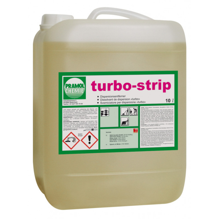 TURBO-STRIP, высокоактивный, концентрированный стриппер для удаления акриловой дисперсии и сухих слоев эмульсии, Pramol