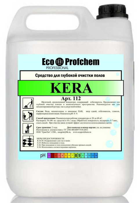 KERA, для глубокой очистки плитки и межплиточного пространства, Eco Profchem
