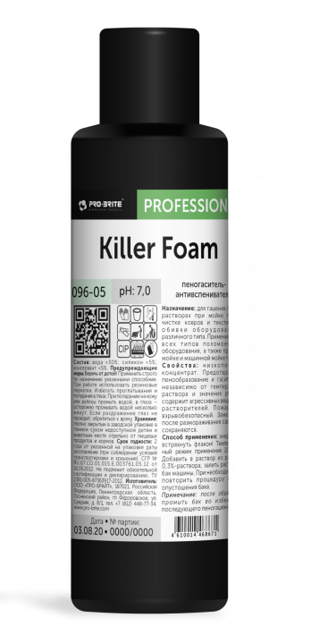 KILLER FOAM, пеногаситель, Pro-brite (500 мл., 1 шт., Розница)