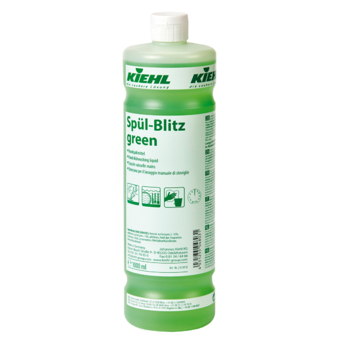 Spül-Blitz green, пенное средство для мытья посуды с усилителем блеска, концентрат KIEHL (1 л., 1 шт., Розница)