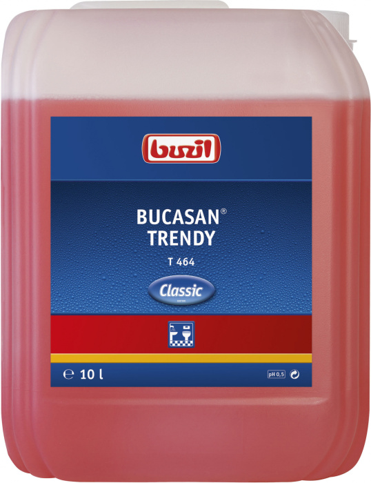 T464 Bucasan Trendy, средство для сантехники на основе амидосульфоновой кислоты, с интенсивным ароматом Buzil (10 л., 1 шт.)
