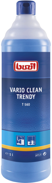 T560 Vario Clean Trendy, концентрированное универсальное деликатное моющее средство на основе спирта, Buzil (1 л., 1 шт., Розница)