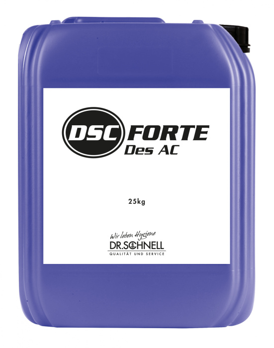 DSC FORTE DES AC, дезинфицирующее щелочное средство для CIP/спрей очистки на основе активного хлора, Dr.Schnell (25 кг., 1 шт., Розница)