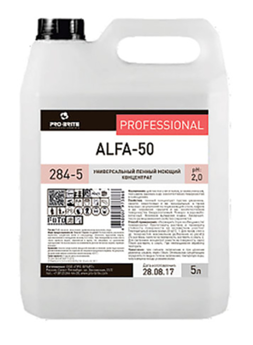 ALFA-50, универсальный кислотный моющий гель для санузлов, Pro-brite (5 л., 1 шт., Розница)