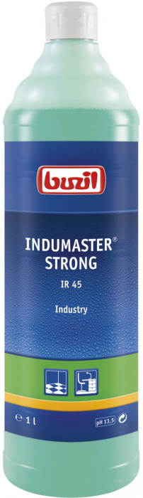 IR45 Indumaster Strong, высокоэффективное щелочное промышленное чистящее средство, Buzil (1 л., 1 шт., Розница)