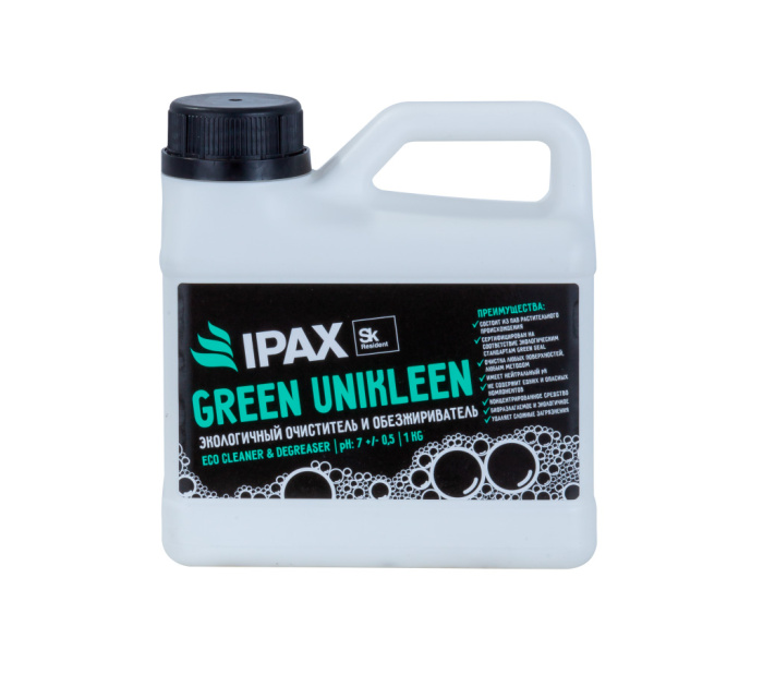 Green Unikleen, нейтральное пенное средство для всех поверхностей, IPAX (1 л., 1 шт., Розница)