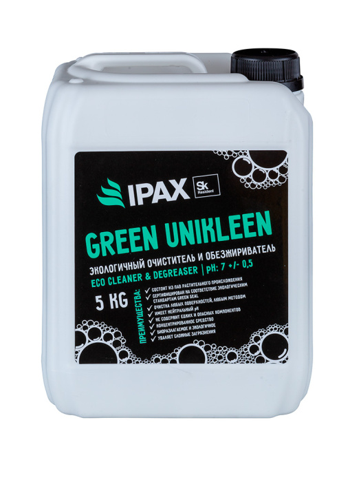 Green Unikleen, нейтральное пенное средство для всех поверхностей, IPAX (5 л., 1 шт., Розница)
