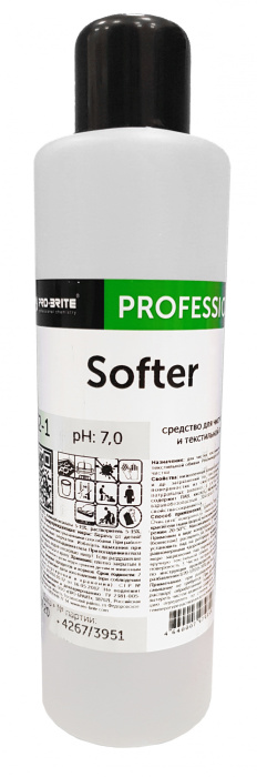 Softer, средство для чистки ковров и текстильной обивки, Pro-brite (1 л., 1 шт., Розница)