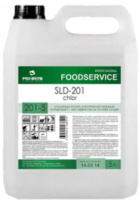 SLD-201, сильнощелочной низкопенный концентрат на основе хлора для циркуляционной и CIP-мойки на пищевых производствах, Pro-Brite (5 л., 1 шт., Розница)