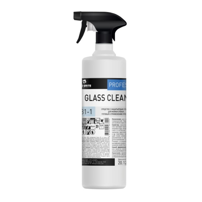 GLASS CLEANER, моющее средство для стёкол, готовый к применению препарат, Pro-brite (1 л., 1 шт., Розница)