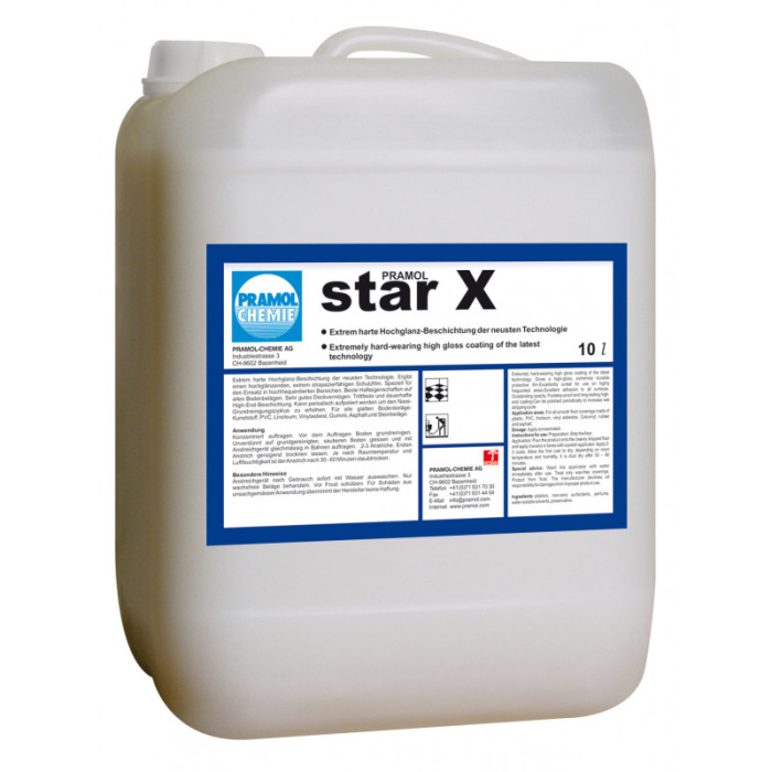 STAR X, чрезвычайно износостойкое покрытие для гладких полов, Pramol (10 л., 1 шт., Розница)