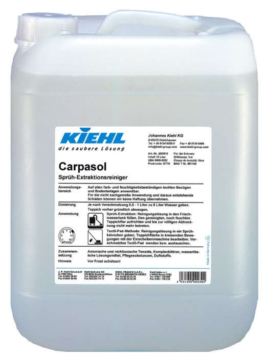 Carpasol, шампунь для глубокой чистки ковров, KIEHL