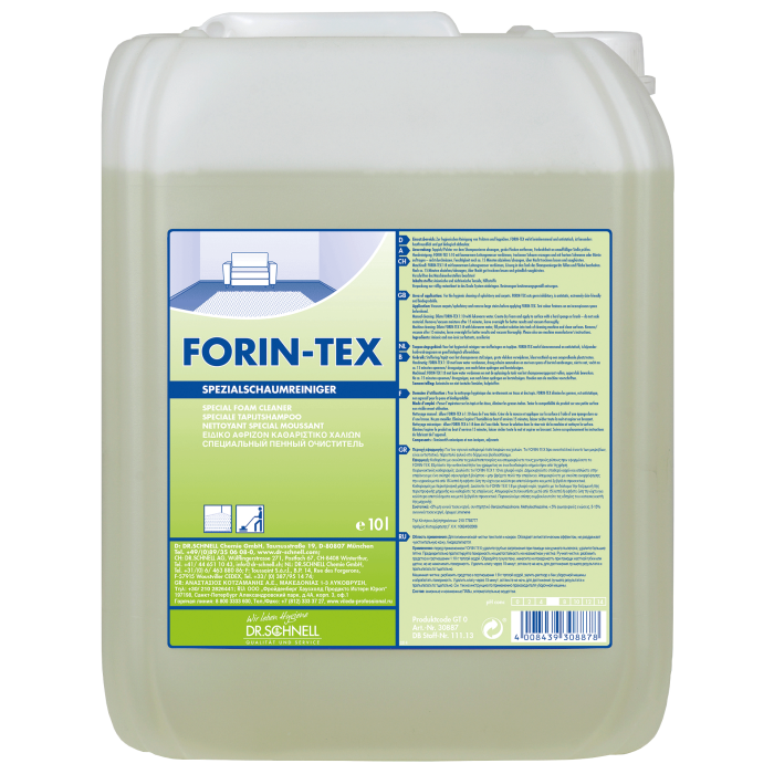 FORIN TEX, высокопенный шампунь для мытья обивки мебели и ковров с защитой от загрязнения, Dr.Schnell