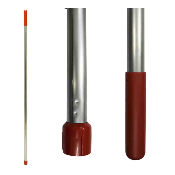 Усиленная рукоятка из анодированного алюминия с системой крепления Интерчендж для инвентаря SYR, длина 135см (красный)