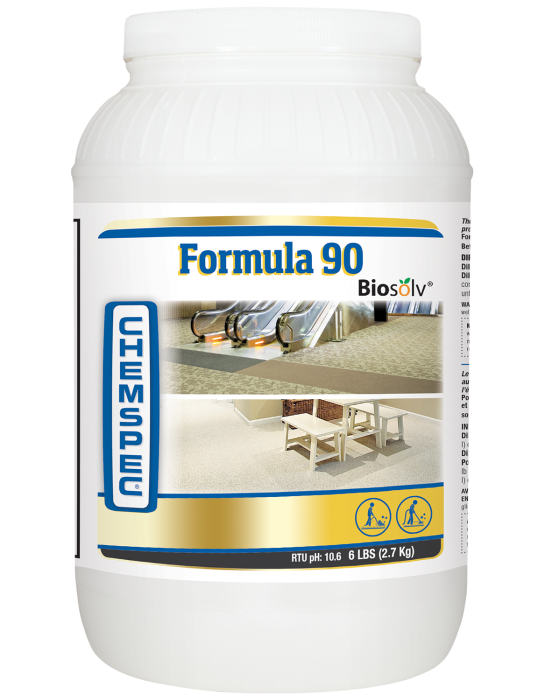 Powdered FORMULA 90 порошок  (ФОРМУЛА 90), эффективное быстродействующее средство для экстракционной чистки ковровых покрытий, Chemspec (2,7 кг., 1 шт., Розница)