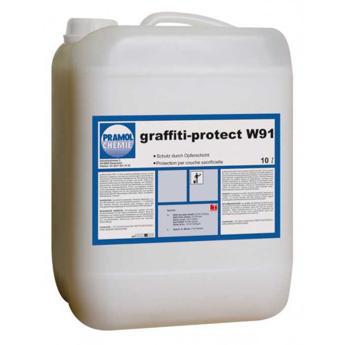 GRAFFITI-PROTECT W91, защитное средство от граффити на основе воска, Pramol (10 л., 1 шт., Розница)