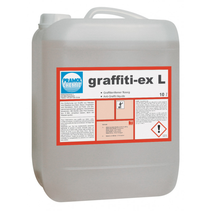 GRAFFITI-EX L, жидкое средство для удаления граффити, Pramol (10 л., 1 шт., Розница)