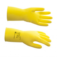 Перчатки латексные многоразовые MULTI EXPERT, HQ Profiline (желтый, S)
