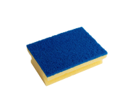 Губка Деликатная с мягким абразивом для бережной очистки любых санитарных зон, включая ванные, синий абразив, Vileda