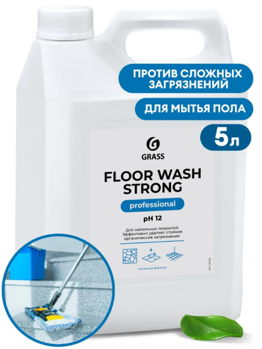 Floor wash strong, щелочное средство для мытья пола, GRASS (5 л., 1 шт., Розница)
