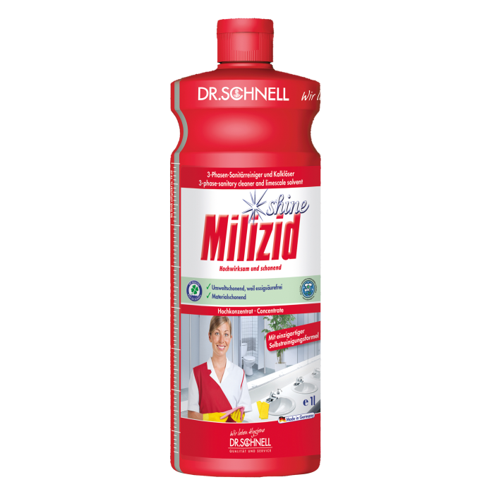 MILIZID SHINE, трехфазный кислотный очиститель для санитарной зоны, Dr.Schnell