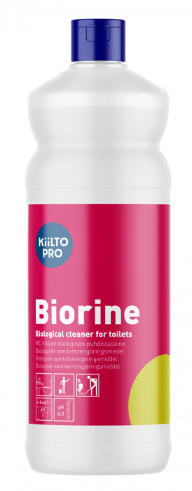 Biorine биологическое чистящее средство для санузлов, устранение запахов, KiiltoClean (1 л.)