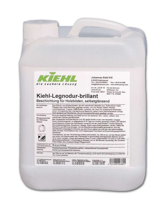 Kiehl-Legnodur-brillant, лак для напольных покрытий, блестящий, KIEHL
