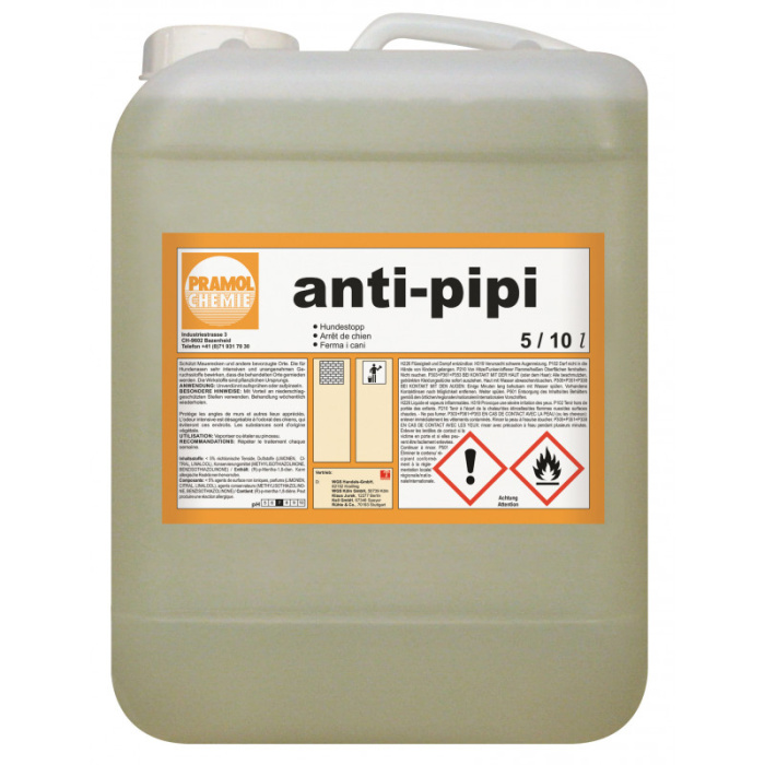 ANTI-PIPI, эффективное реппелентное средство для отпугивания животных, PRAMOL (5 л., 1 шт., Розница)