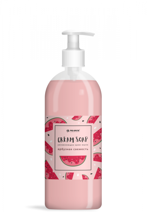 CREAM SOAP, жидкое увлажняющее крем-мыло с витамином Е, Pro-Brite (1 л., арбузная свежесть)