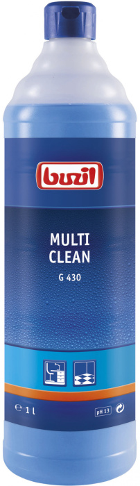 G430 Multi Clean, щелочное чистящее средство с содержанием спирта, Buzil (1 л., 1 шт., Розница)