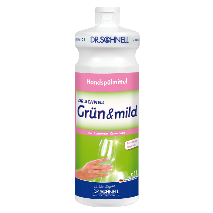 GRUN AND MILD, экономичное средство для ручной мойки посуды, Dr.Schnell
