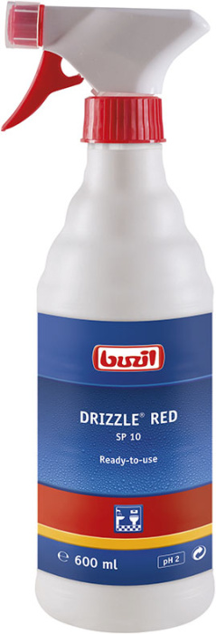SP10 Drizzle Red, готовое моющее средство для ухода за хромированными поверхностями, Buzil